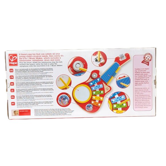 Hape 6-in-1 Guitar Band Musical Instrument Brand New For Age 18 Months - Picture 10 of 14